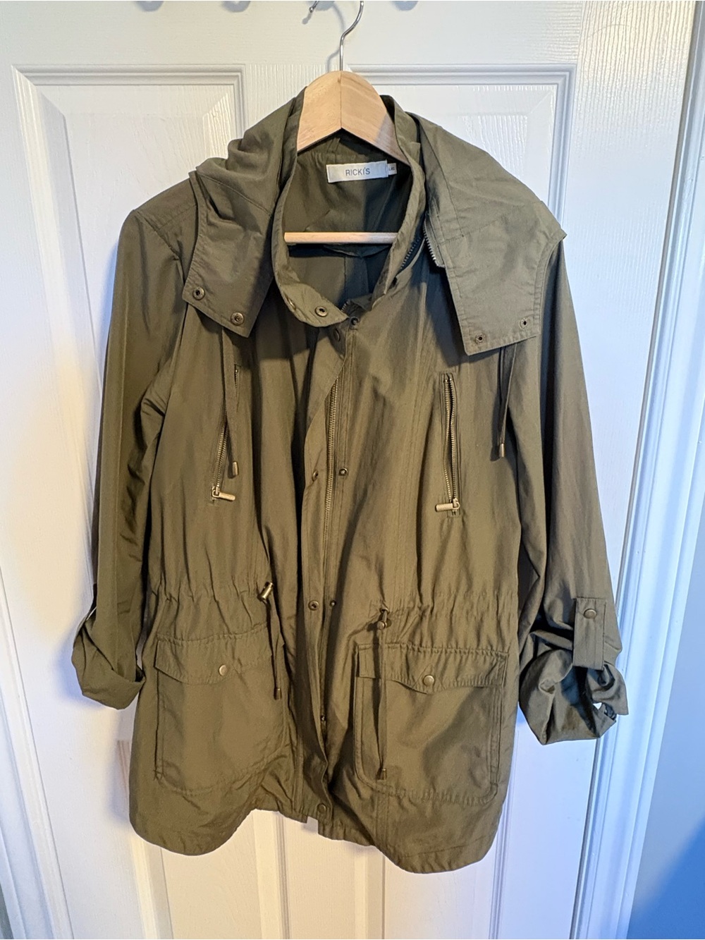 RICK'S Olive Green Utility Anorak Jacket